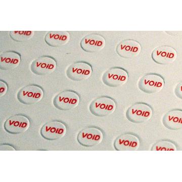 Winylowe naklejki „VOID” do umieszczania naśrubkach, białe 3mm